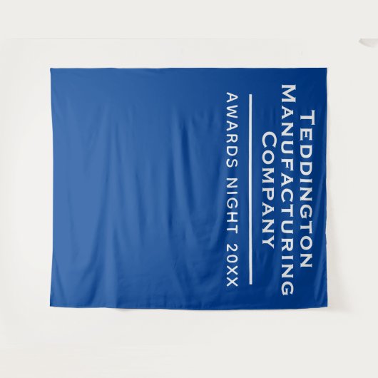 Tenture Présentation de l'entreprise Prix Contexte en bleu (Devant (Horizontal))