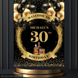 Tenture Présentation de Whisky pour les 30 ans d'un homme