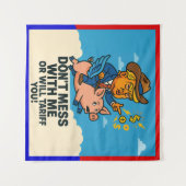 Tenture Président appliquer des tarifs à tous (Devant (Horizontal))