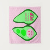 Tenture Prête à éclore Bébé Fille Rose Pois (Devant)