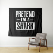 Tenture Pretend Venin de Shark Funny (En situation (horizontale))