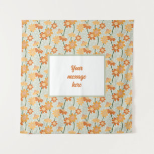 Tenture Pretty retro muted 1970 s flowers