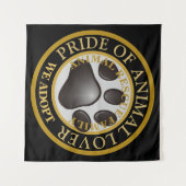 Tenture Pride od Amoureux des animaux Emblem (Devant (Horizontal))