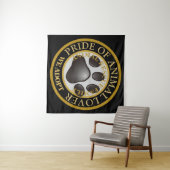 Tenture Pride od Amoureux des animaux Emblem (En situation (horizontale))