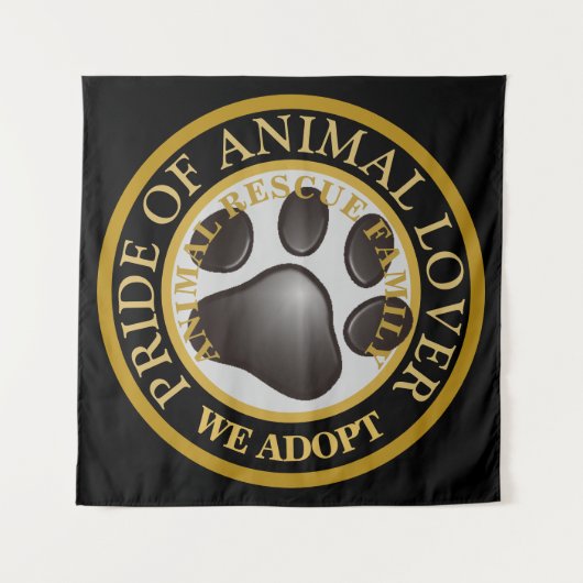 Tenture Pride od Amoureux des animaux Emblem (Devant)