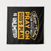 Tenture Priez et faites confiance au plan illimité de Dieu (Devant (Horizontal))