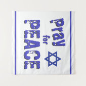 Tenture Priez pour la paix Israël Grunge Font (Devant (Horizontal))