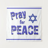 Tenture Priez pour la paix Israël Grunge Font (Devant)