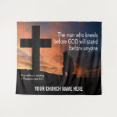 Tenture PRIEZ SANS CESSE Art de mur d'église chrétienne (Devant (Horizontal))