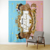 Tenture Prince et Princesse Royal Africain Bleu | Rose Or (En situation)