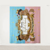 Tenture Prince et Princesse Royal Africain Bleu | Rose Or (Devant)