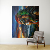 Tenture Prince Lion Rastafari (En situation)