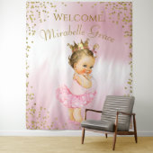 Tenture Princess Ballerina Baby shower En toile de fond Br (En situation)