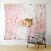 Tenture Princesse Ballerina Baby shower Fond d'écran Blond (En situation (horizontale))