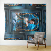 Tenture Princesse Du Rose Bleu Art IA par Xzendor7 (En situation (horizontale))