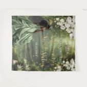 Tenture Princesse noire et grenouille sage robe verte douc (Devant (Horizontal))