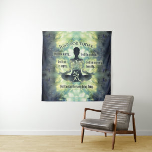 Tenture Principes de Reiki - préceptes de Reiki