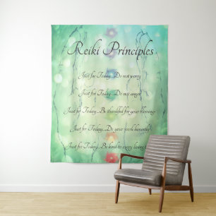 Tenture Principes Reiki Mains guérisseuses conception
