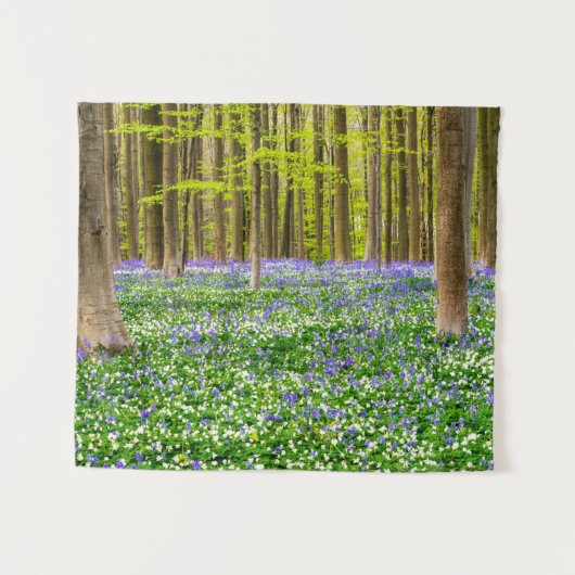 Tenture Printemps dans la forêt bleue (Devant (Horizontal))
