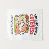 Tenture Printemps dans la laideur - Illustration de chien  (Devant (Horizontal))