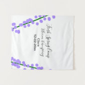 Tenture Printemps frais camping fleurs de lavande nom date (Devant (Horizontal))