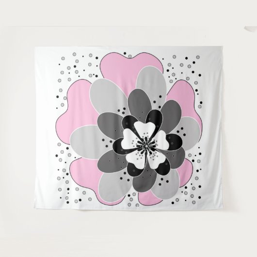 Tenture Printemps rose (Devant (Horizontal))