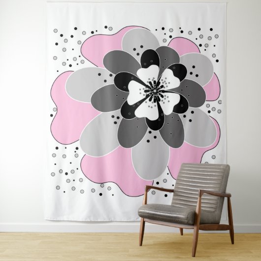 Tenture Printemps rose (En situation)