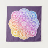 Tenture Prism Flower Mandala Tapestry (Devant (Horizontal))
