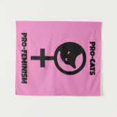 Tenture Pro Cats Pro Feminisme (Devant (Horizontal))
