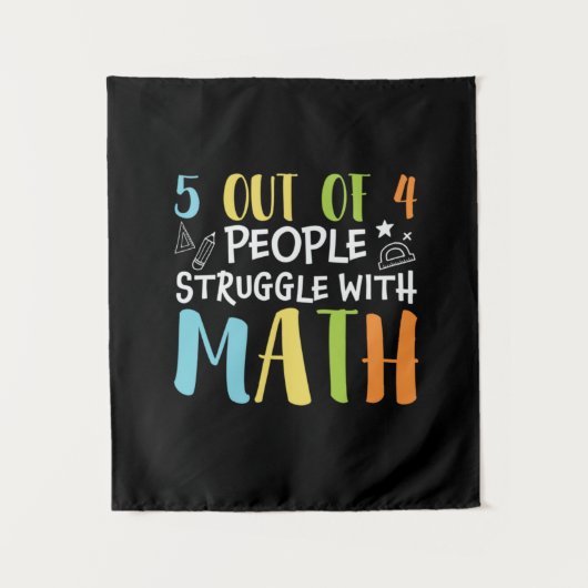 Tenture Prof de maths lutte avec les maths (Devant)
