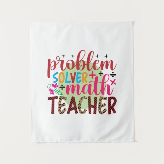Tenture Professeur Cadeaux | Enseignant en mathématiques d (Devant)
