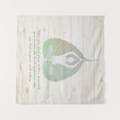 Tenture Professeur de yoga Méditation Pose Feuille de Bodh (Devant (Horizontal))