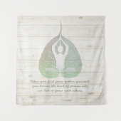 Tenture Professeur de yoga Méditation Pose Feuille de Bodh (Devant)