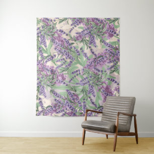 Tenture Profusion de Lavande Poussiéreuse Lavande Floral R