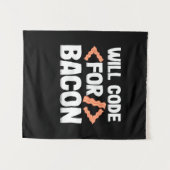 Tenture Programmeur codera pour du bacon (Devant (Horizontal))