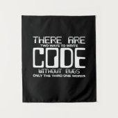 Tenture Programmeur Écrit du Code Sans Bogues (Devant)