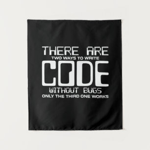 Tenture Programmeur Écrit du Code Sans Bogues