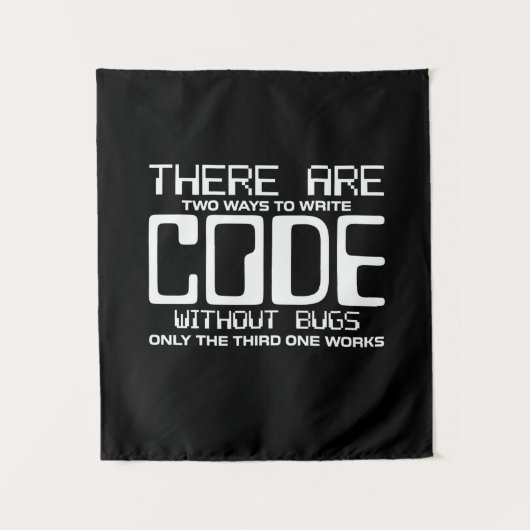 Tenture Programmeur Écrit du Code Sans Bogues (Devant)