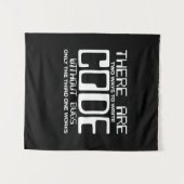 Tenture Programmeur Écrit du Code Sans Bogues (Devant (Horizontal))
