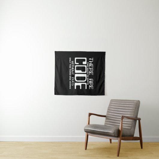 Tenture Programmeur Écrit du Code Sans Bogues (En situation (horizontale))