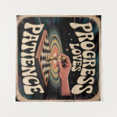 Tenture Progress Loves Patience (Devant (Horizontal))