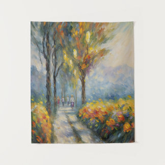 Tenture Promenade d'automne Scène impressionniste