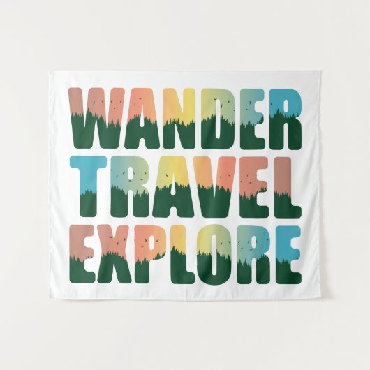 Tenture Promenade Explorez - Amateur De Voyage (Devant (Horizontal))