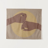 Tenture Promesse Pinky à la boho, art africain américain. (Devant (Horizontal))