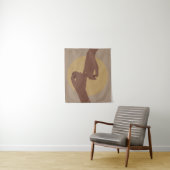 Tenture Promesse Pinky à la boho, art africain américain. (En situation)