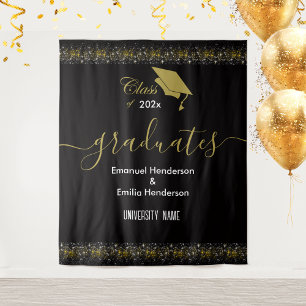 Tenture Promotion 2025 Deux diplômés Fête de remise des di