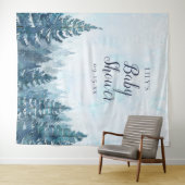 Tenture Prop de photo de Baby Shower de forêt de pins rust (En situation (horizontale))