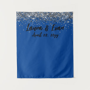 Tenture Prop de stand photo personnalisé cobalt bleu argen