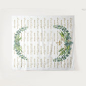 Tenture Prop Eucalyptus Pas à Pas Baptême Or (Devant (Horizontal))