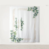 Tenture Prop Mariage de trame or Eucalyptus Foliage modern (Devant)